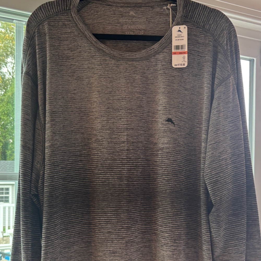 Tommy Bahama Heather Gray Long Sleeve Shirt